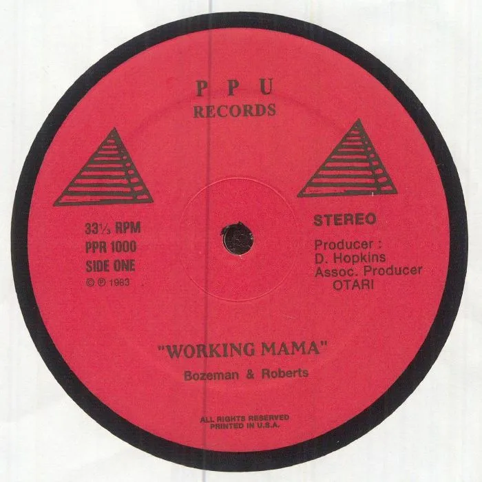 Лицевая сторона обложки — BOZEMAN & ROBERTS — Working Mama (reissue)
