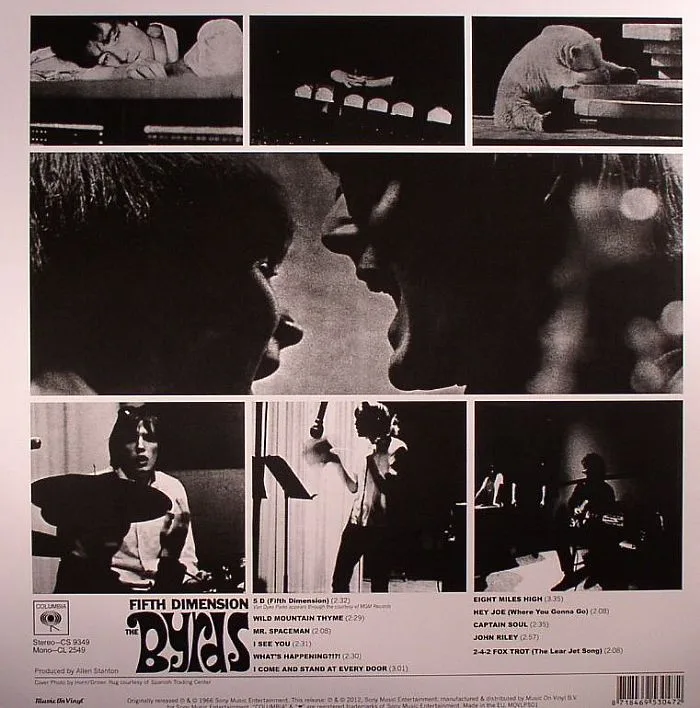 Back cover — The BYRDS — Fifth Dimension