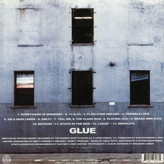 Back cover — BOSTON MANOR — Glue