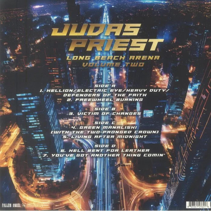 Обратная сторона обложки — JUDAS PRIEST — Long Beach Arena Volume Two