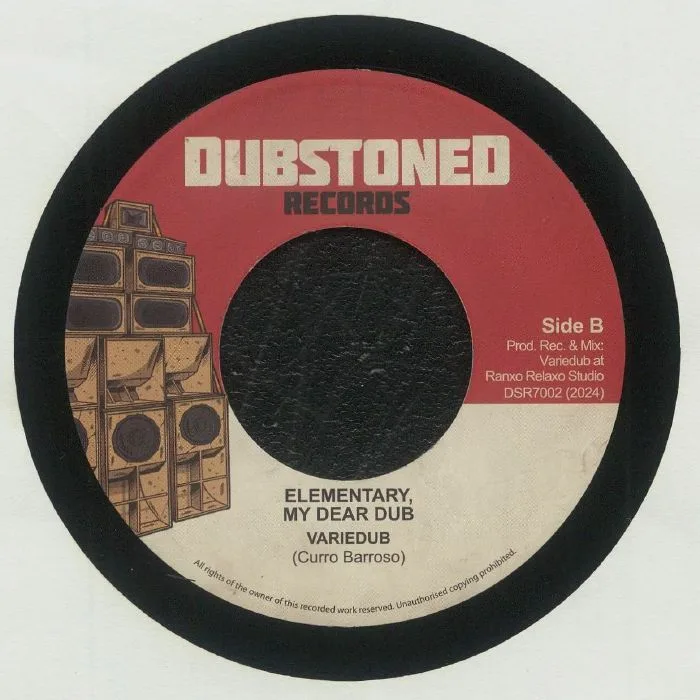 Обратная сторона обложки — The SHERLOCK HORNS / VARIEDUB — Elementary My Dear Dubstoned