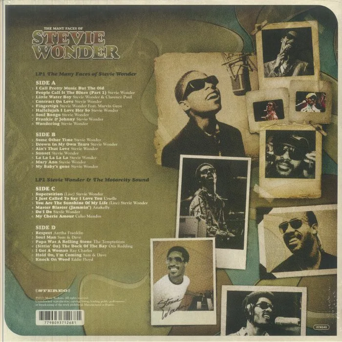 Обратная сторона обложки — Stevie WONDER / VARIOUS — The Many Faces Of Stevie Wonder
