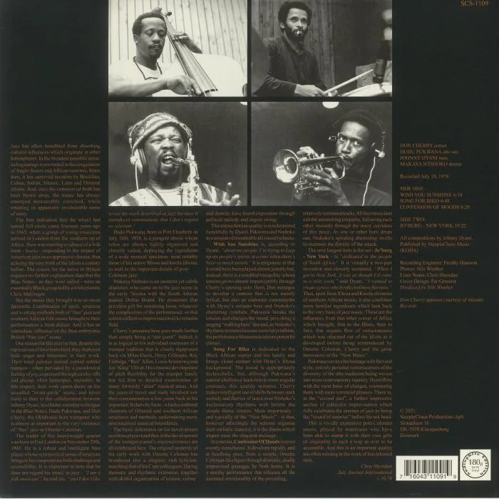 Back cover — JOHNNY DYANI QUARTET — Song For Biko
