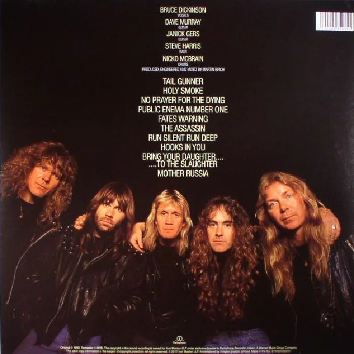 Обратная сторона обложки — IRON MAIDEN — No Prayer For The Dying (reissue)
