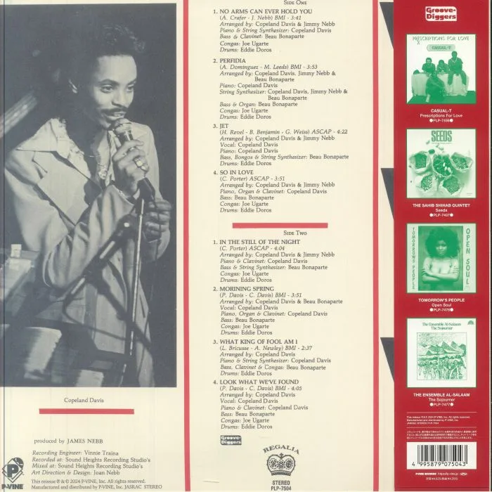 Обратная сторона обложки — The COPELAND DAVIS GROUP — Smouldering Secrets (reissue)