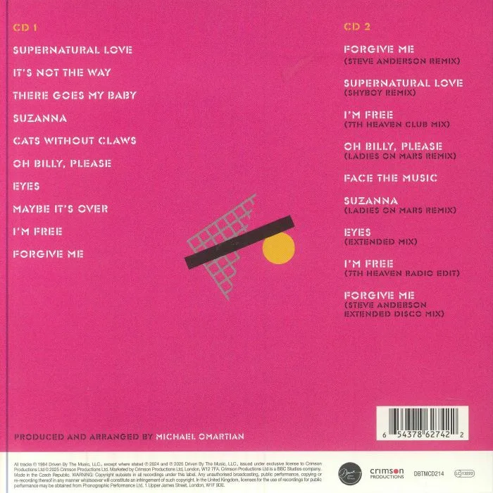 Back cover — Donna SUMMER — Cats Without Claws (40th Anniversary Edition)
