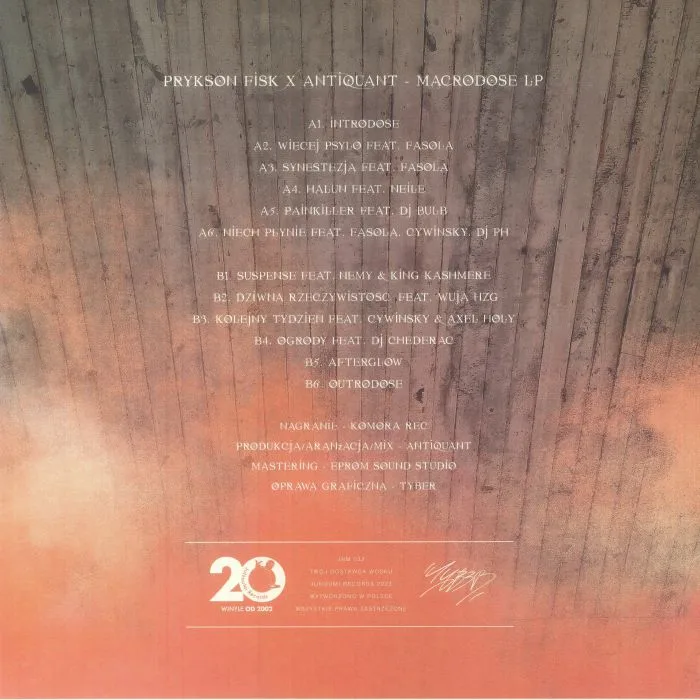 Back cover — PRYKSON FISK / ANTIQUANT — Macrodose