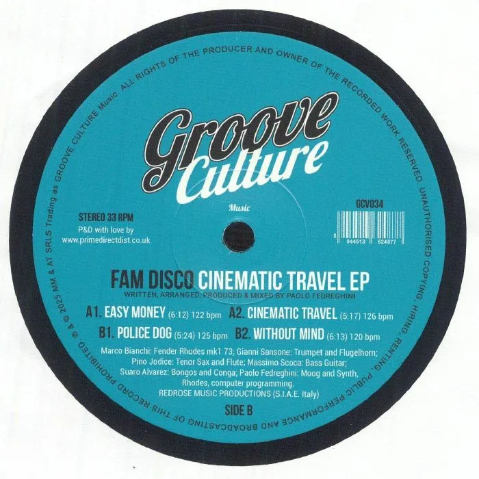 Back cover — FAM DISCO — Cinematic Travel EP