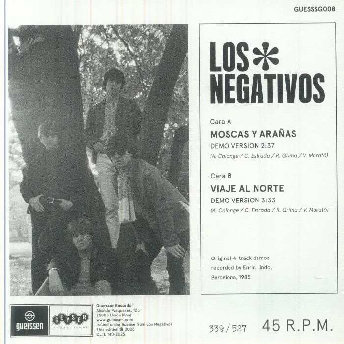 Обратная сторона обложки — LOS NEGATIVOS — Moscas Y Aranas