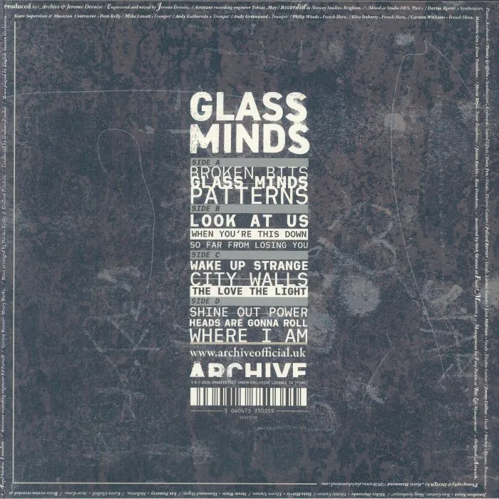 Back cover — ARCHIVE — Glass Minds