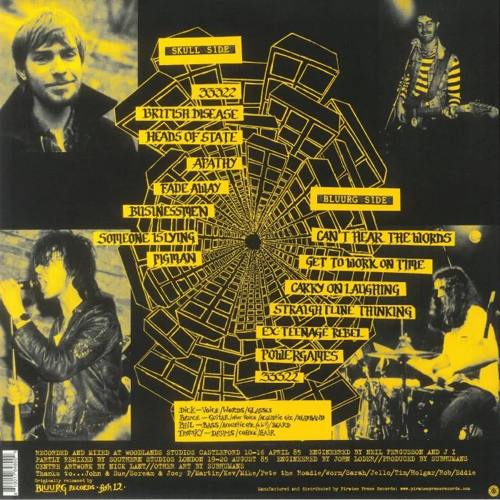 Back cover — SUBHUMANS — Worlds Apart