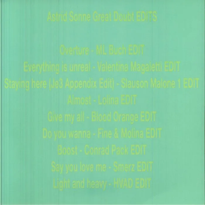 ASTRID SONNE — Great Doubt Edits