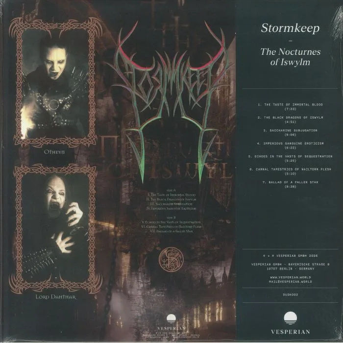 Обратная сторона обложки — STORMKEEP — The Nocturnes Of Iswylm