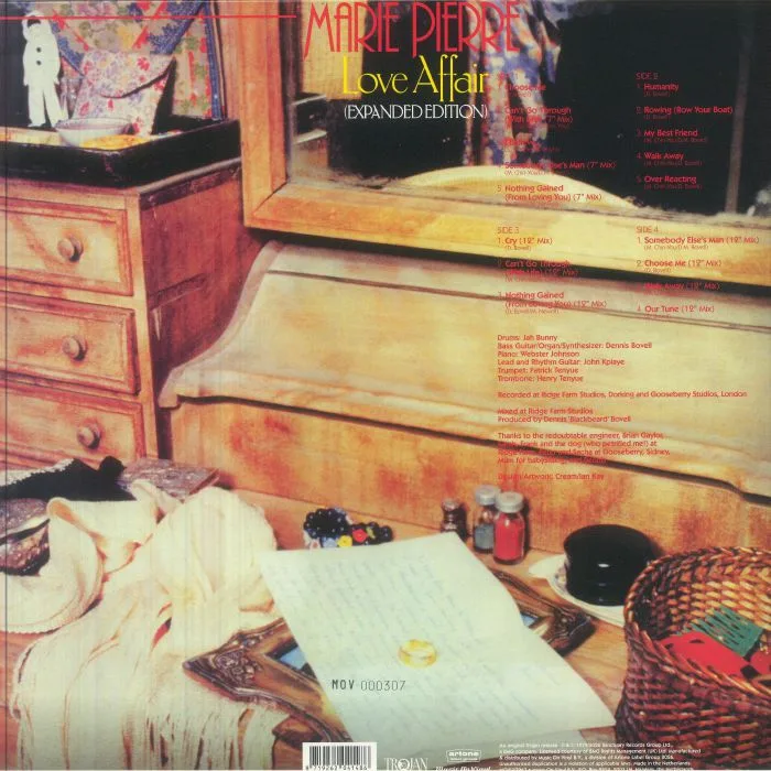 Обратная сторона обложки — Marie PIERRE — Love Affair (Expanded Edition) (Record Store Day RSD 2026)