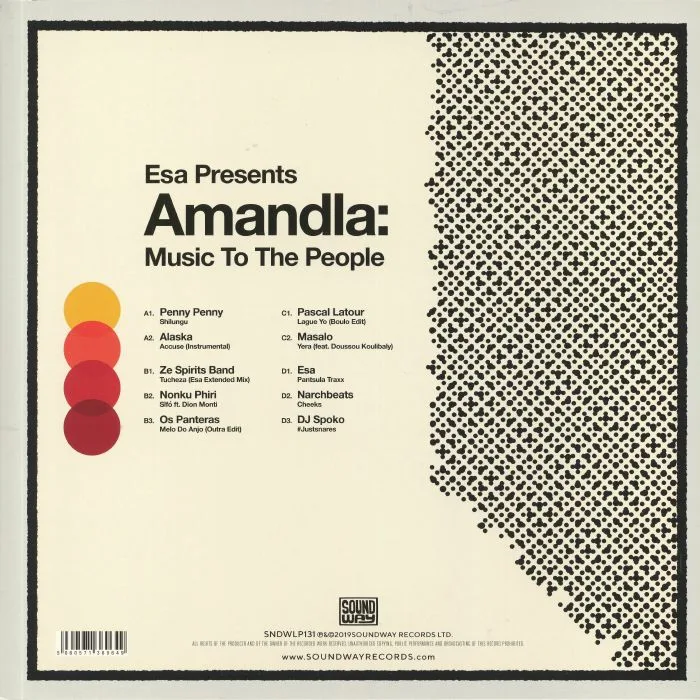 Back cover — VARIOUS — Esa Presents Amandla: Music To The People