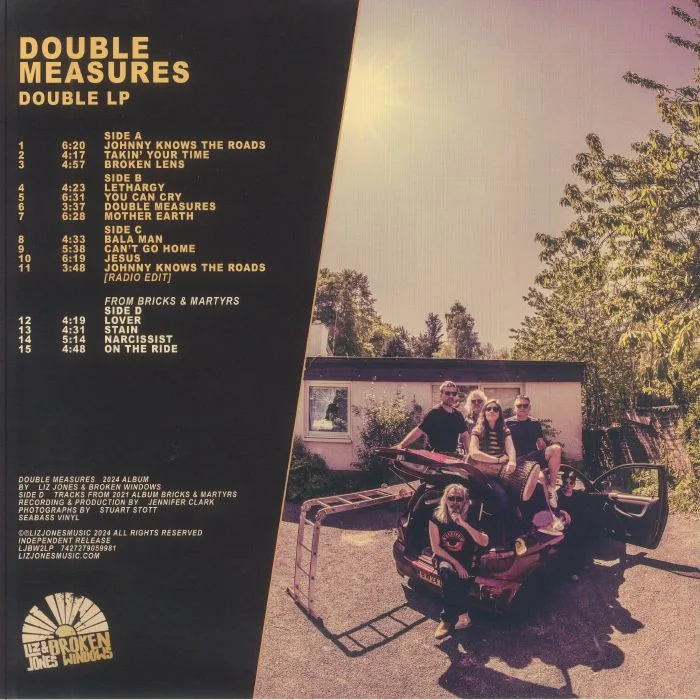 Обратная сторона обложки — Liz JONES & BROKEN WINDOWS — Double Measures