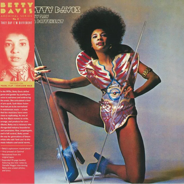 Лицевая сторона обложки — Betty DAVIS — They Say I'm Different (remastered)