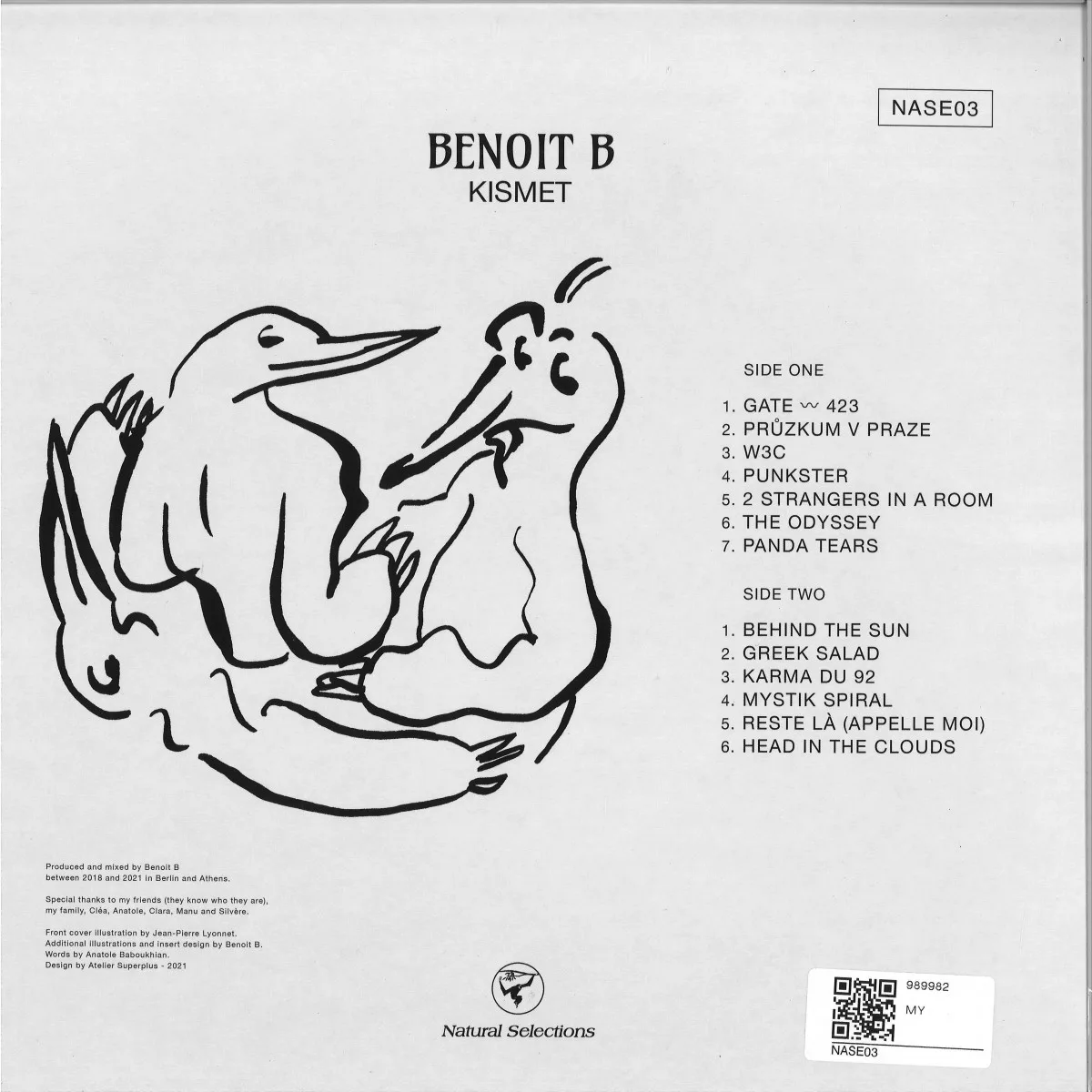 Back cover — Benoit B — Kismet LP