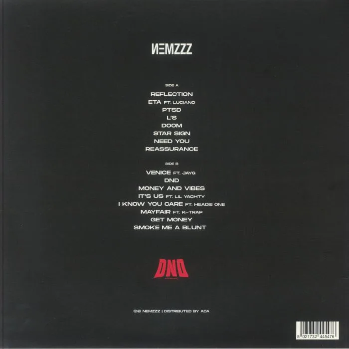 Back cover — NEMMZZZ — DND (Record Store Day RSD 2025)