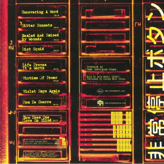 Back cover — Omar RODRIGUEZ LOPEZ — Nom De Guerre Cabal