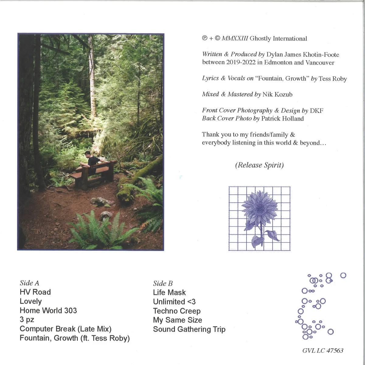 Back cover — Khotin — RELEASE SPIRIT