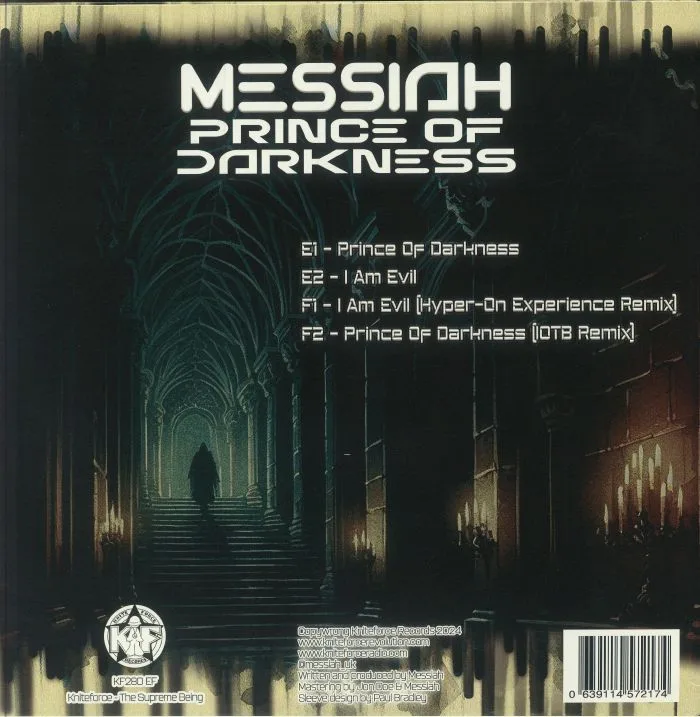 Обратная сторона обложки — MESSIAH — Prince Of Darkness EP