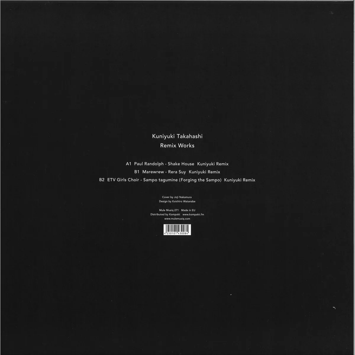 Обратная сторона обложки — Kuniyuki Takahashi — Remix Works Sampler