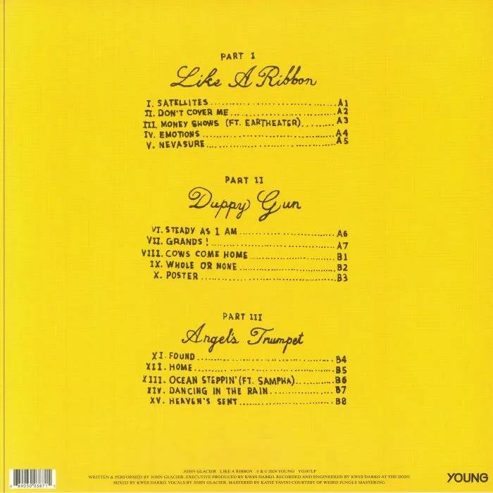 Back cover — John GLACIER — Like A Ribbon