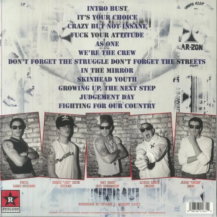 Back cover — WARZONE — Don't Forget The Struggle Don't Forget The Streets (remastered)
