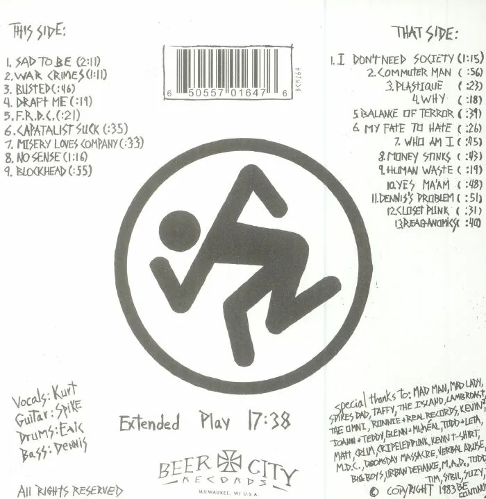 Back cover — DRI — Dirty Rotten EP