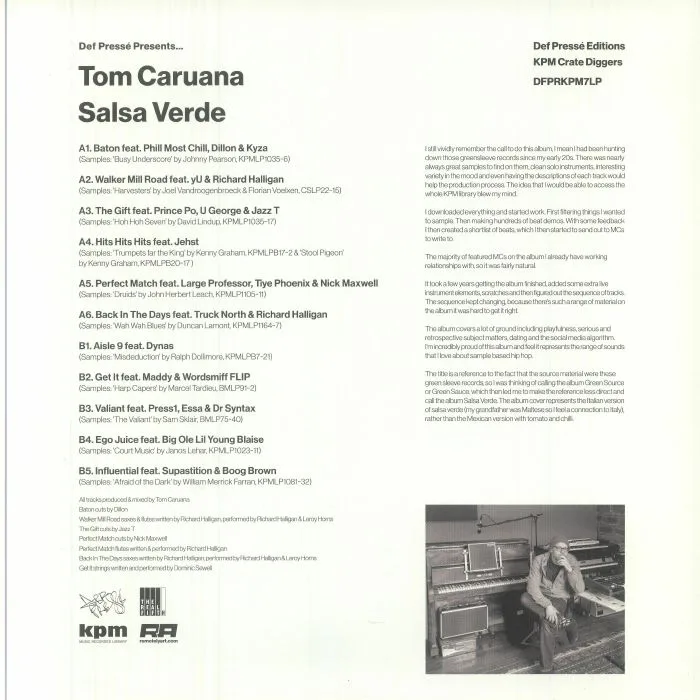 Back cover — Tom CARUANA — Salsa Verde