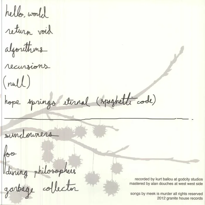 Back cover — MEEK IS MURDER — Algorithms