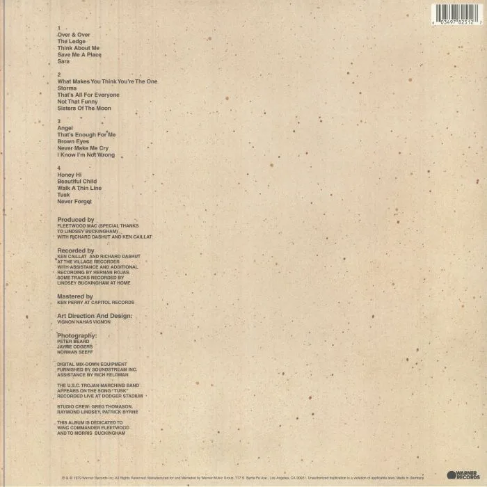 Back cover — FLEETWOOD MAC — Tusk (reissue)