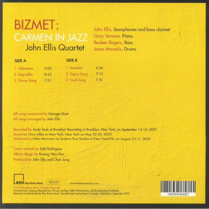Обратная сторона обложки — George BIZET / JOHN ELLIS QUARTET — Bizet: Carmen In Jazz