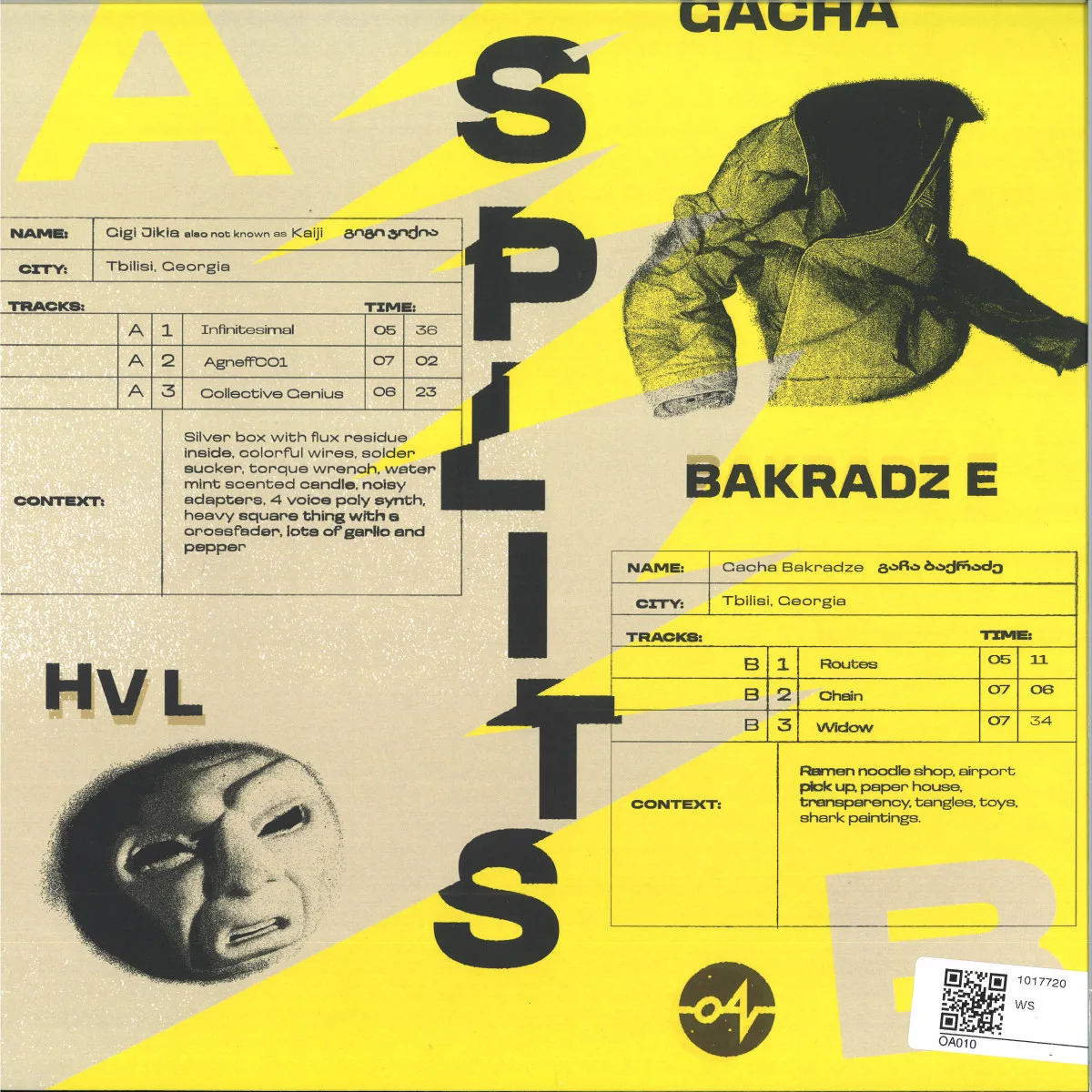 Обратная сторона обложки — Hvl/Gacha Bakradze — Splits