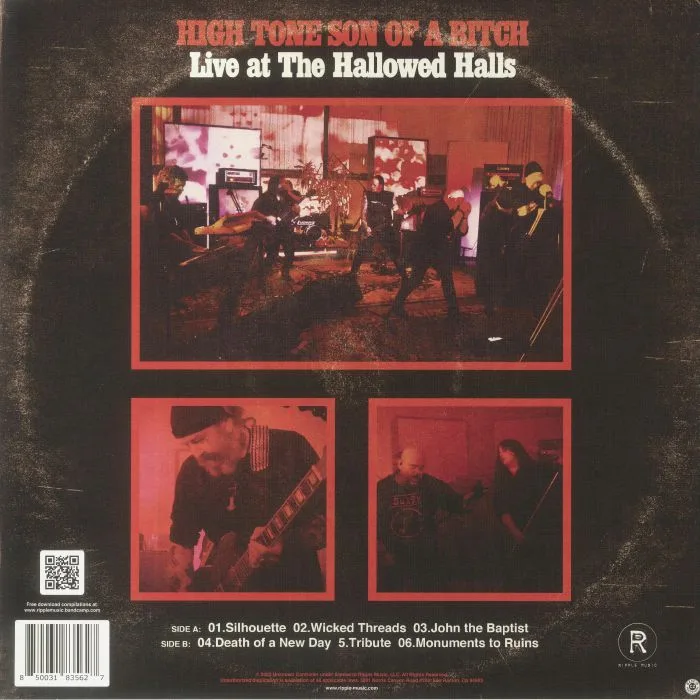 Обратная сторона обложки — HIGH TONE SON OF A BITCH — Live At The Hallowed Halls