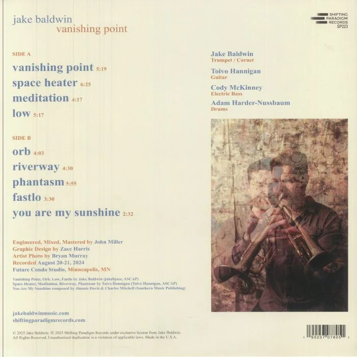 Back cover — Jake BALDWIN — Vanishing Point
