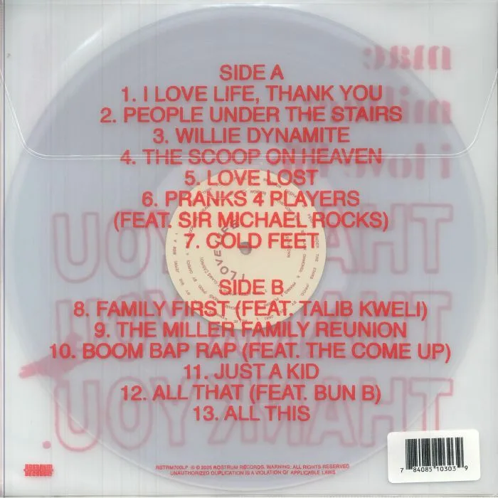 Back cover — Mac MILLER — I Love Life Thank You