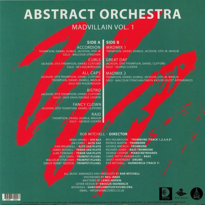 Обратная сторона обложки — ABSTRACT ORCHESTRA — Madvillain Vol 1
