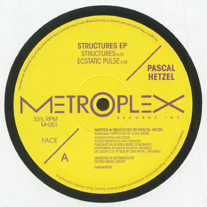 Front cover — Pascal HETZEL — Structures EP