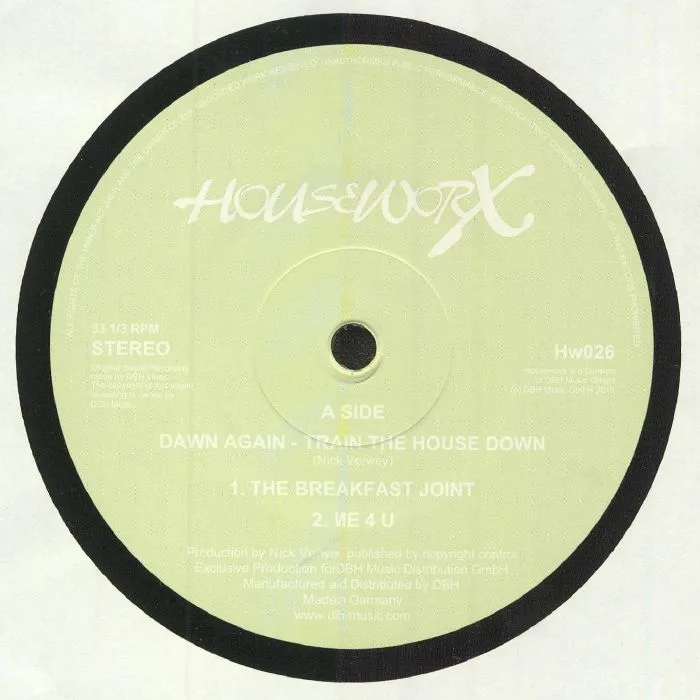 Лицевая сторона обложки — DAWN AGAIN — Train The House Down