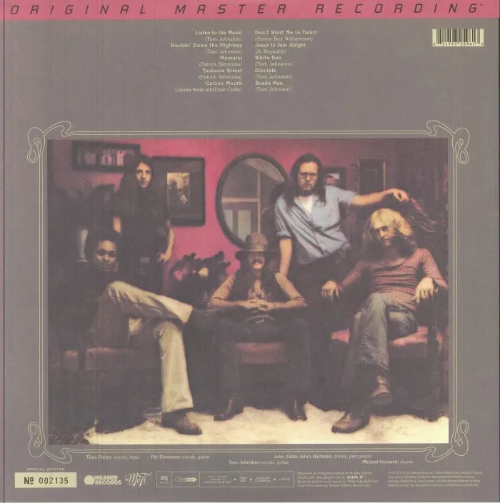 Back cover — The DOOBIE BROTHERS — Toulouse Street