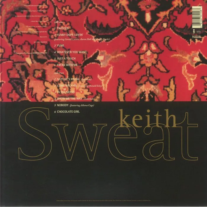Back cover — Keith SWEAT — Keith Sweat (Elektra 75 Edition)