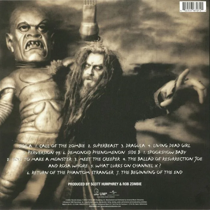 Back cover — ROB ZOMBIE — Hellbilly Deluxe (reissue)
