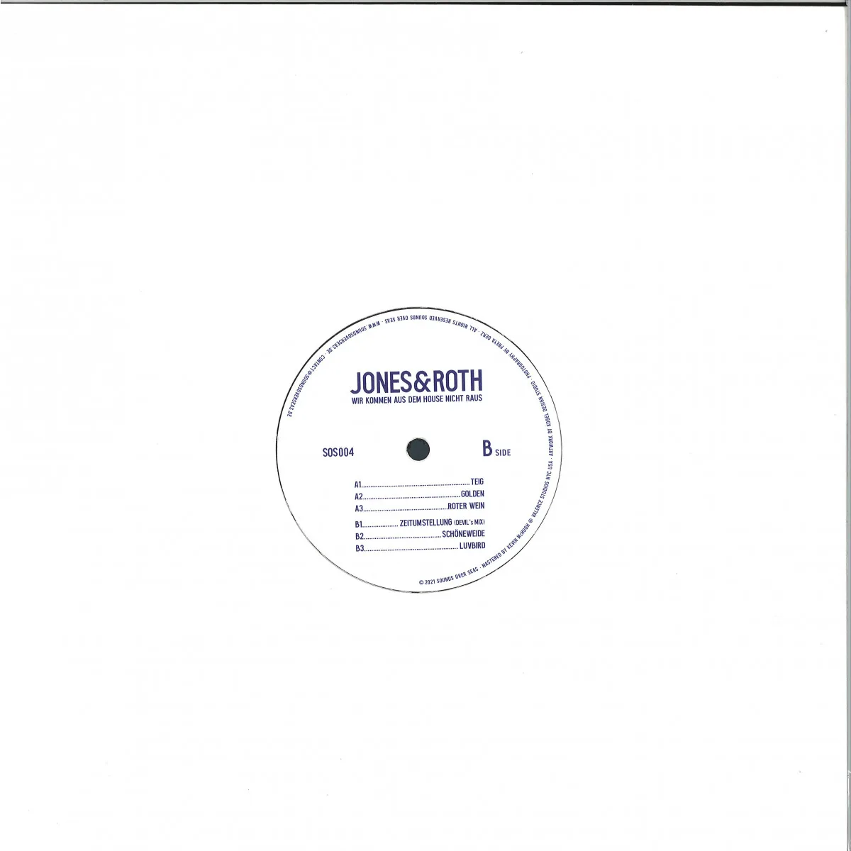 Обратная сторона обложки — Jones&Roth — Wir kommen aus dem House nicht raus EP