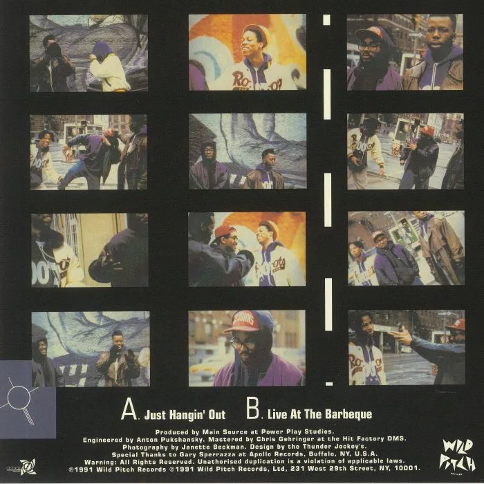 Back cover — MAIN SOURCE — Just Hangin' Out