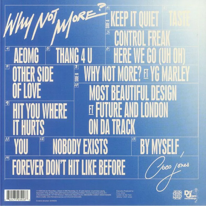 Back cover — Coco JONES — Why Not More