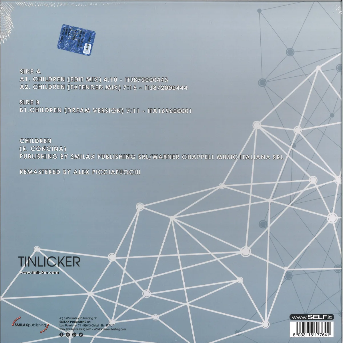 Обратная сторона обложки — TINLICKER X ROBERT MILES — Children EP