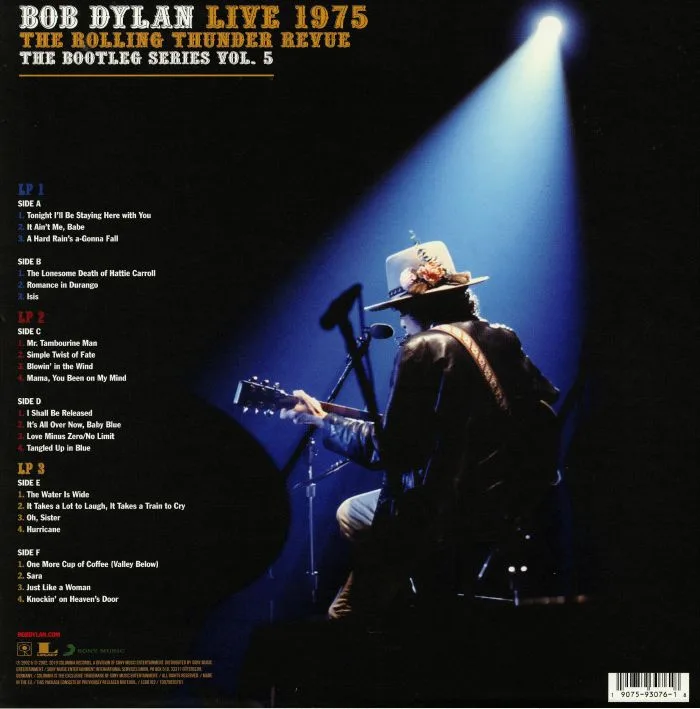 Обратная сторона обложки — Bob DYLAN — The Bootleg Series Vol 5: Bob Dylan Live 1975 The Rolling Thunder Revue