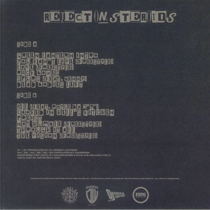 Back cover — CONWAY THE MACHINE — Reject On Steroids (reissue)